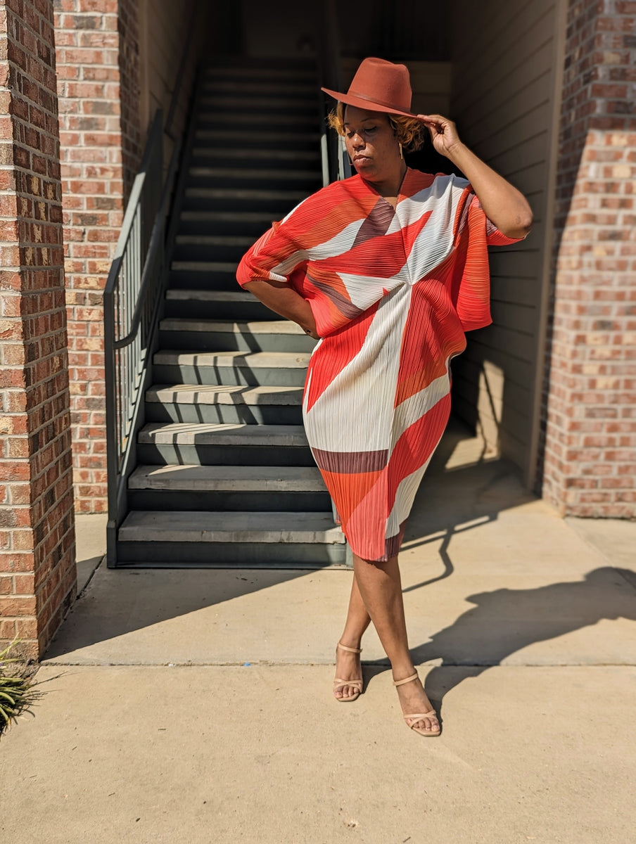 PLEATED BATWING DRESS – Telah's Boutique