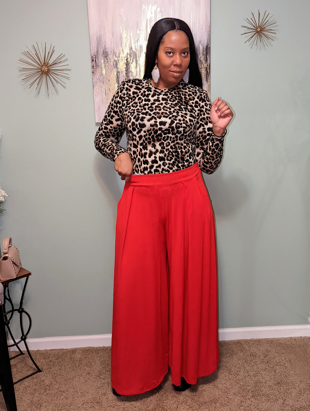Red Palazzo Pants - Telah's Boutique