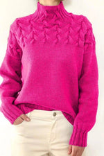 Load image into Gallery viewer, Mock neck knit sweater
