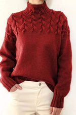 Load image into Gallery viewer, Mock neck knit sweater
