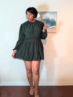 Load image into Gallery viewer, SMOCK NECK MINI DRESS
