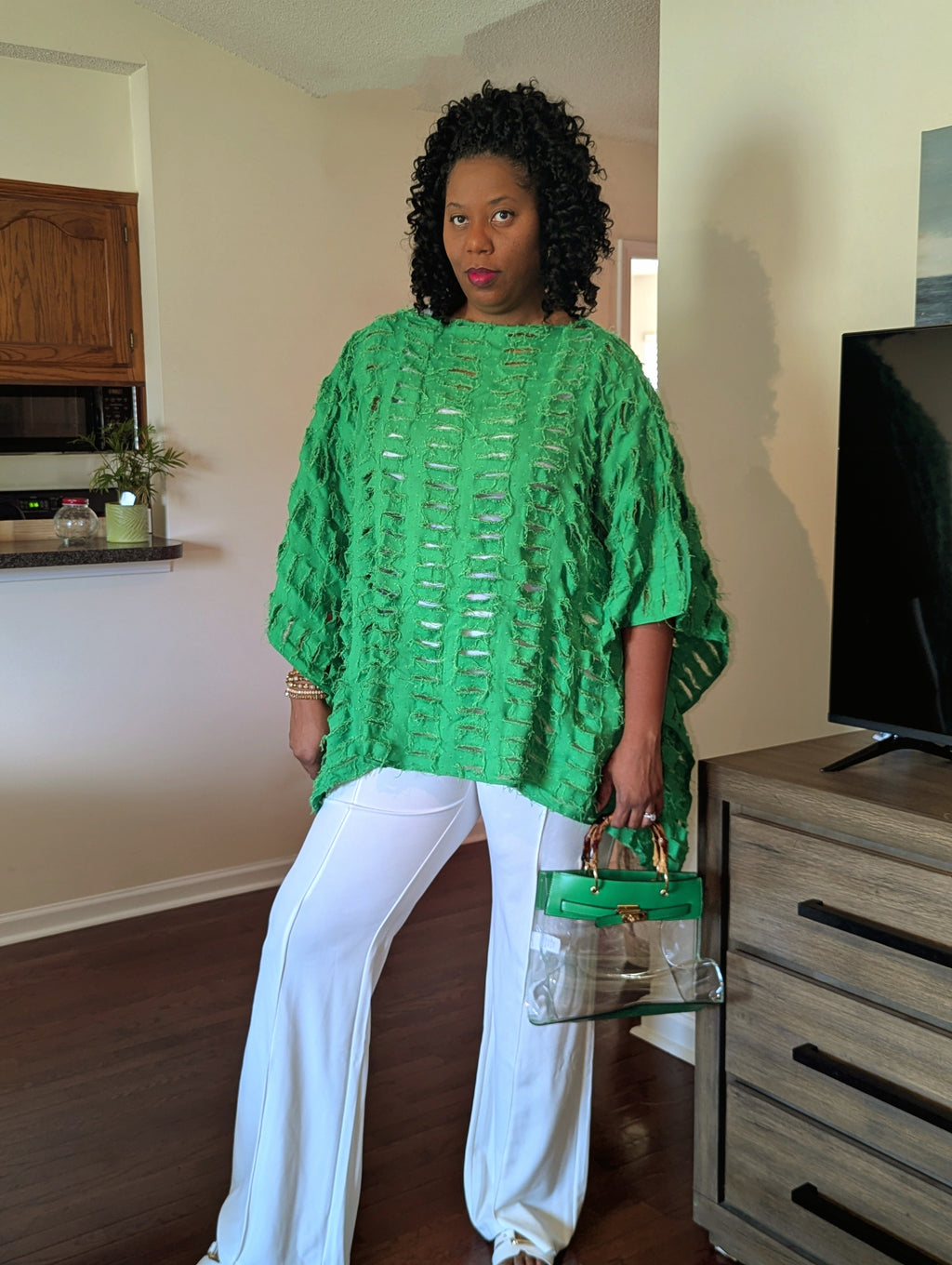 Distressed Denim Tunic - Telah's Boutique