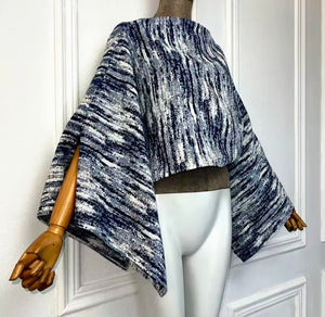 DENIM CROP CLOAK