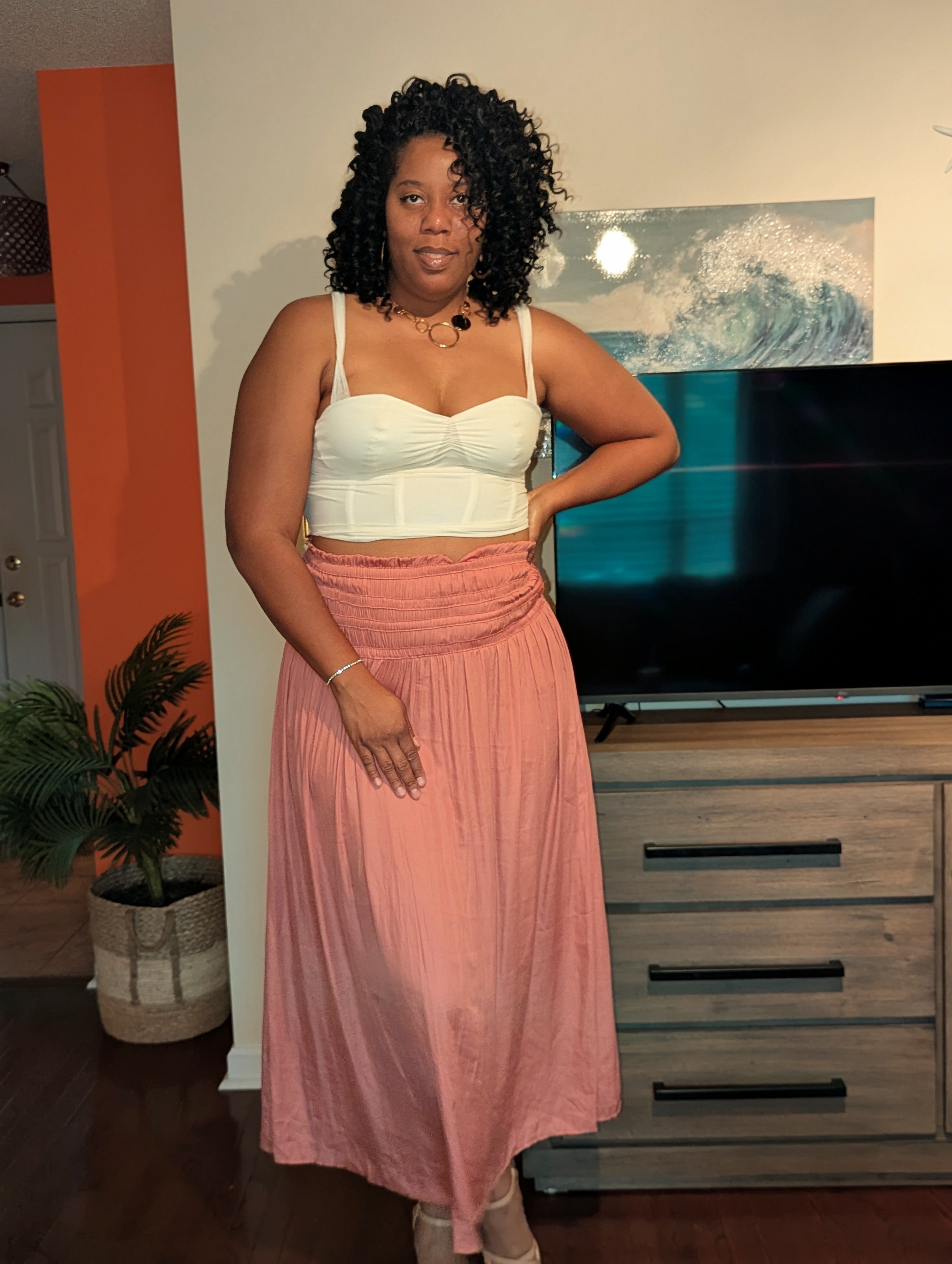 Smocked Flowy Maxi Skirt - Telah's Boutique
