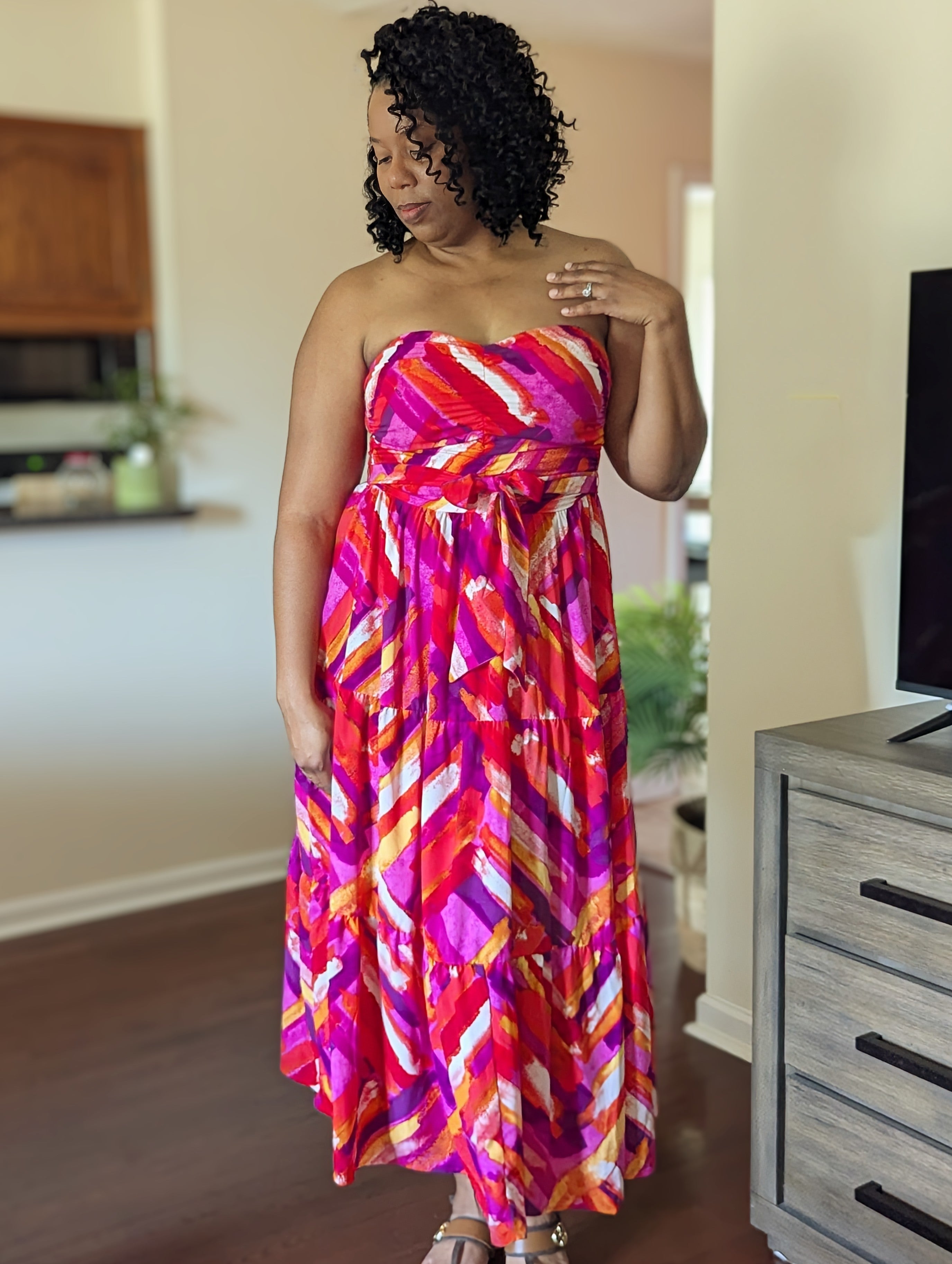 Multi Print Maxi Dress - Telah's Boutique