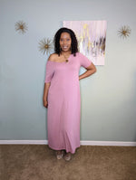 Load image into Gallery viewer, V-NECK SHORT SLEEVE MAXI (Lt. Rose) - Telah&#39;s Boutique
